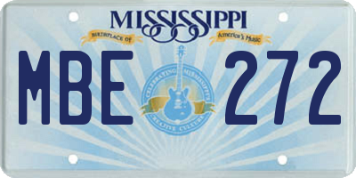 MS license plate MBE272