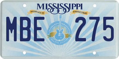 MS license plate MBE275