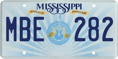 MS license plate MBE282