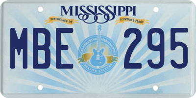 MS license plate MBE295