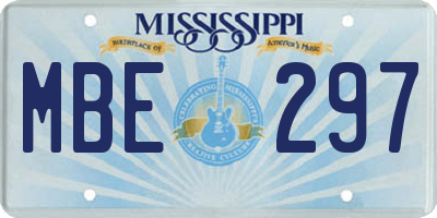 MS license plate MBE297