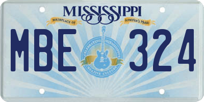MS license plate MBE324