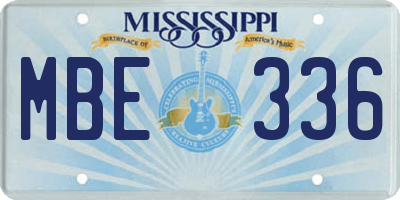 MS license plate MBE336