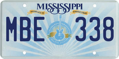 MS license plate MBE338