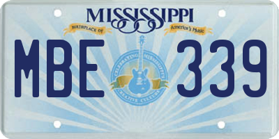 MS license plate MBE339
