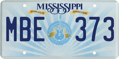 MS license plate MBE373