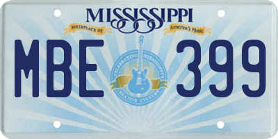 MS license plate MBE399