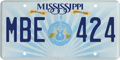MS license plate MBE424