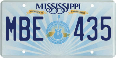 MS license plate MBE435