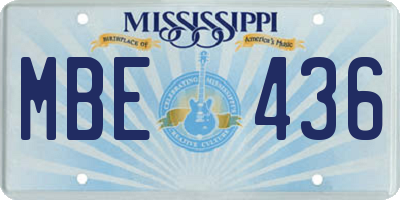MS license plate MBE436