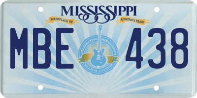 MS license plate MBE438