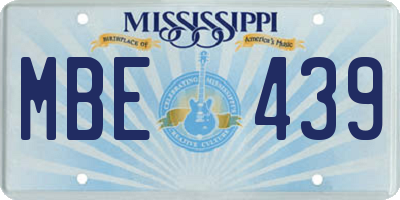 MS license plate MBE439
