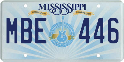 MS license plate MBE446