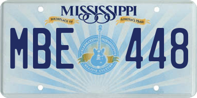 MS license plate MBE448
