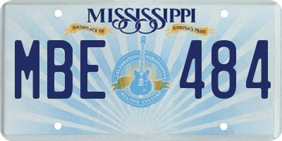MS license plate MBE484