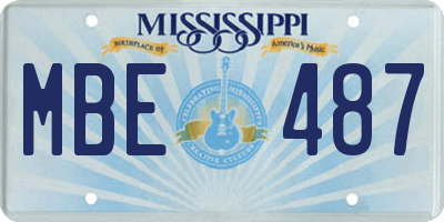 MS license plate MBE487