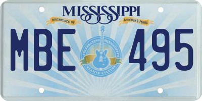 MS license plate MBE495