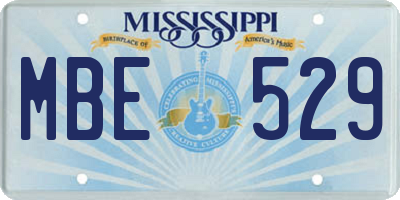 MS license plate MBE529