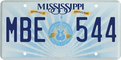 MS license plate MBE544