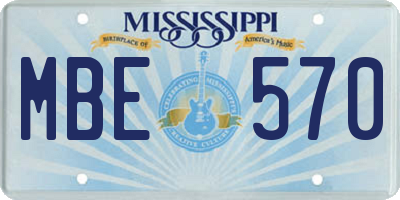 MS license plate MBE570