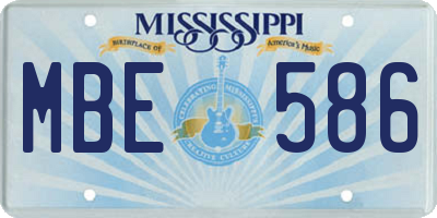MS license plate MBE586