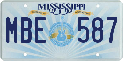 MS license plate MBE587