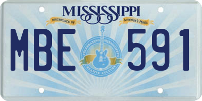 MS license plate MBE591