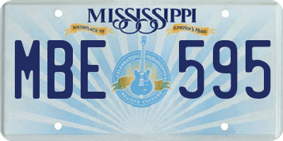 MS license plate MBE595
