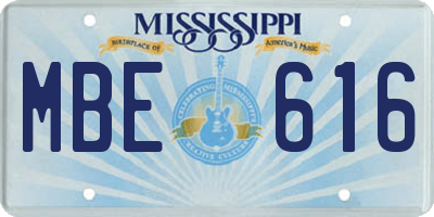 MS license plate MBE616