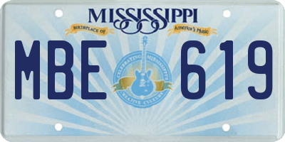 MS license plate MBE619