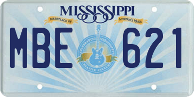 MS license plate MBE621
