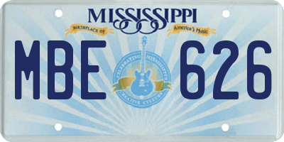 MS license plate MBE626