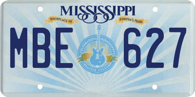 MS license plate MBE627
