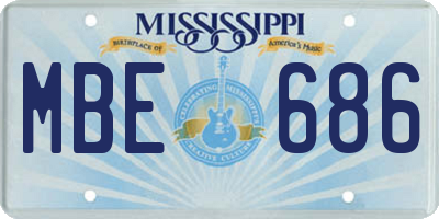 MS license plate MBE686