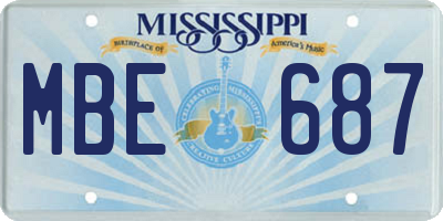 MS license plate MBE687