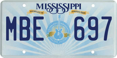 MS license plate MBE697
