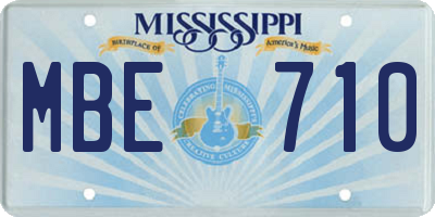 MS license plate MBE710