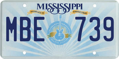 MS license plate MBE739