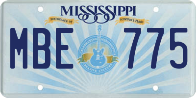 MS license plate MBE775