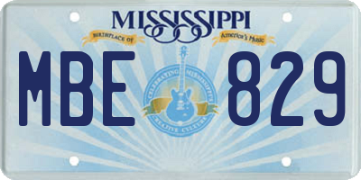 MS license plate MBE829