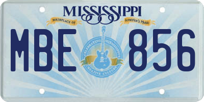MS license plate MBE856