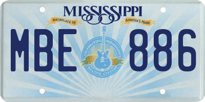 MS license plate MBE886