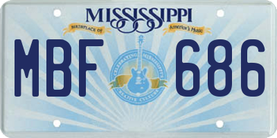 MS license plate MBF686