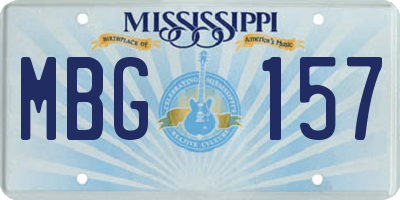 MS license plate MBG157
