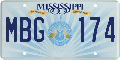 MS license plate MBG174