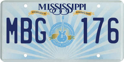 MS license plate MBG176