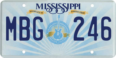 MS license plate MBG246