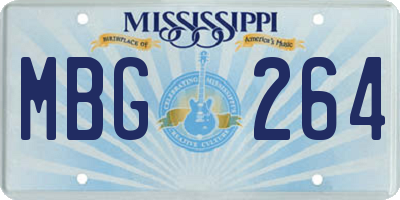 MS license plate MBG264