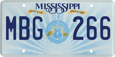 MS license plate MBG266