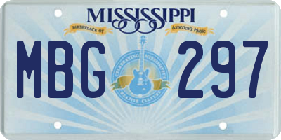 MS license plate MBG297